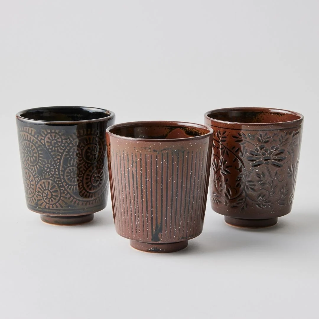 Koyu Tetsuyu Brown Tokusa Sake Cup - Image 2