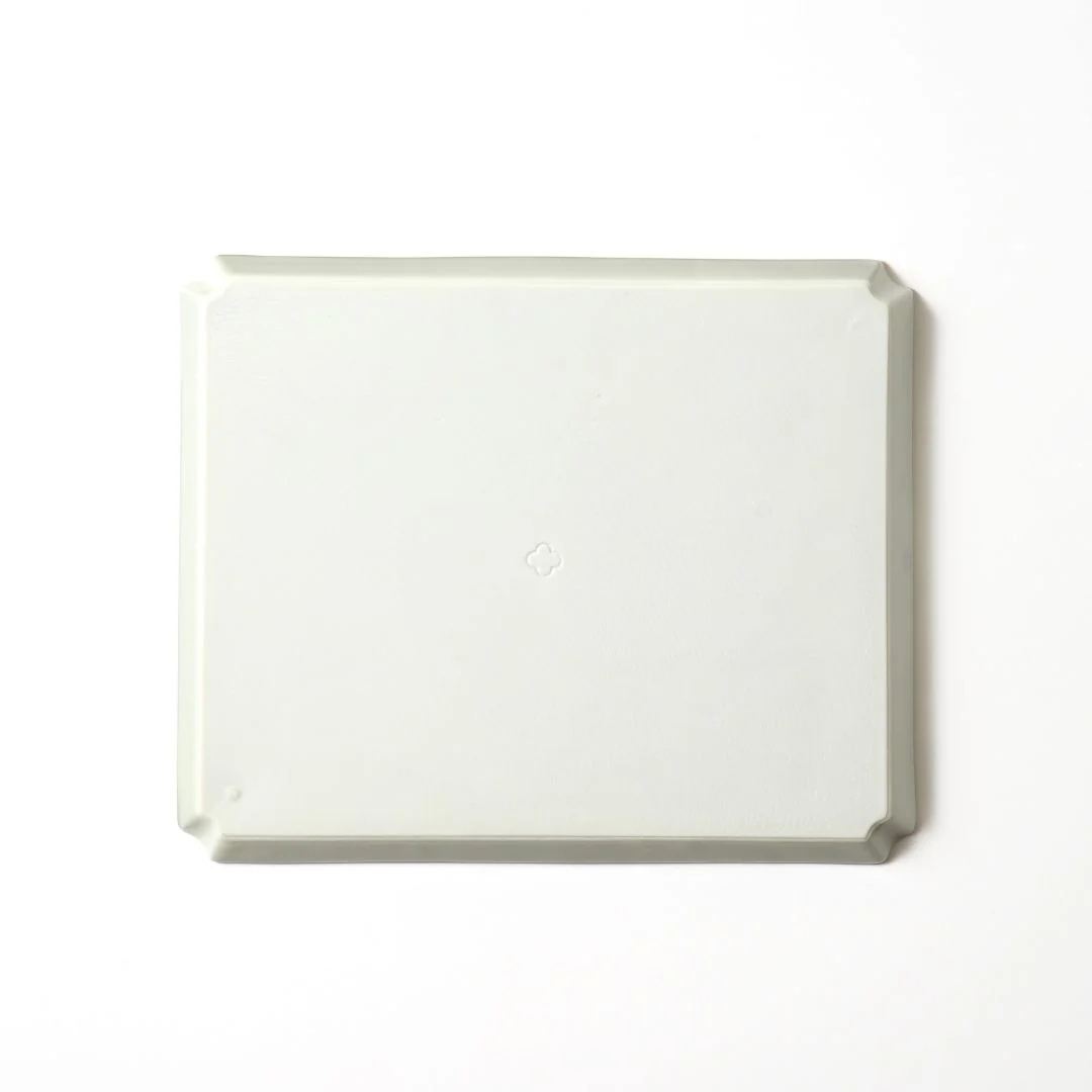 Large Blue Sea Wave Patterned Square Plate - Image 3