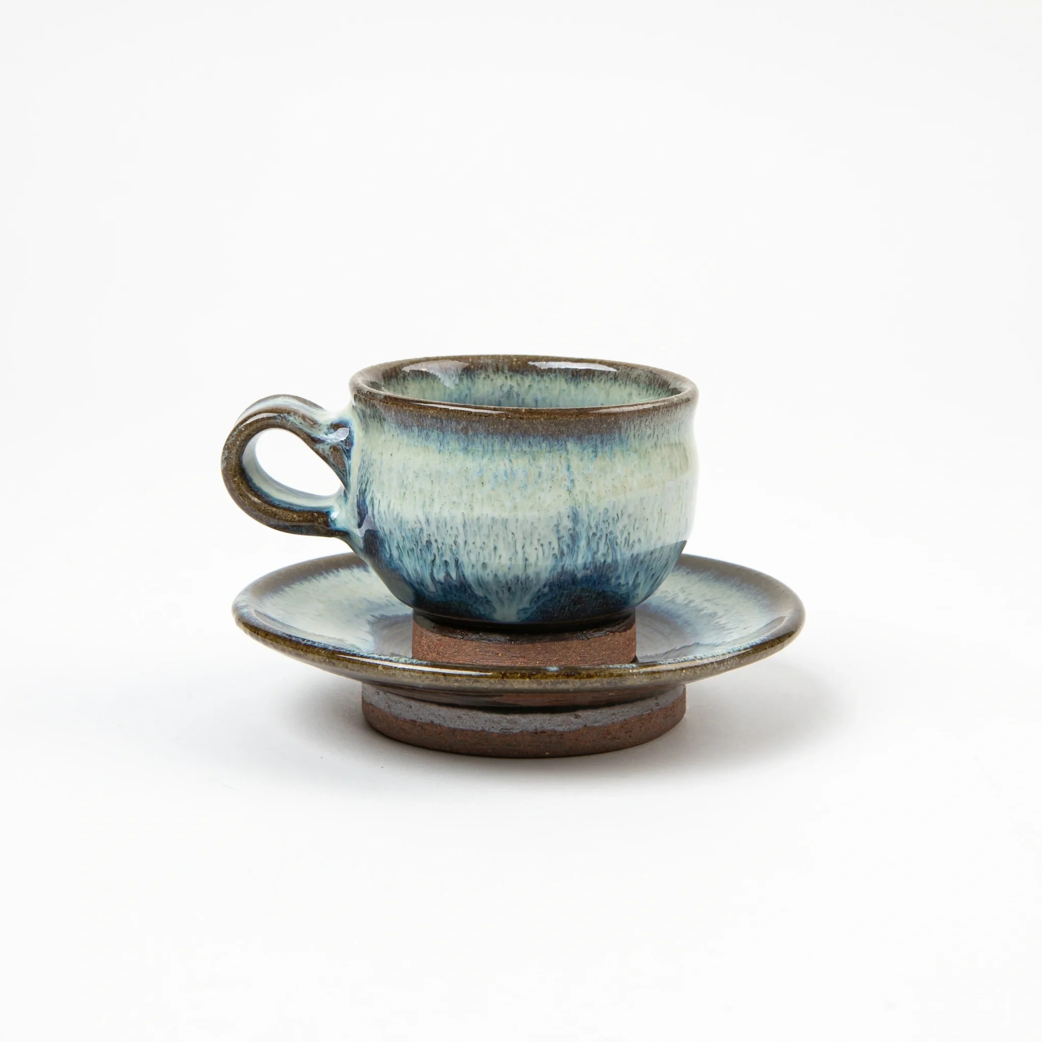 Blue Shodai Espresso Cup and Saucer Set - Image 3
