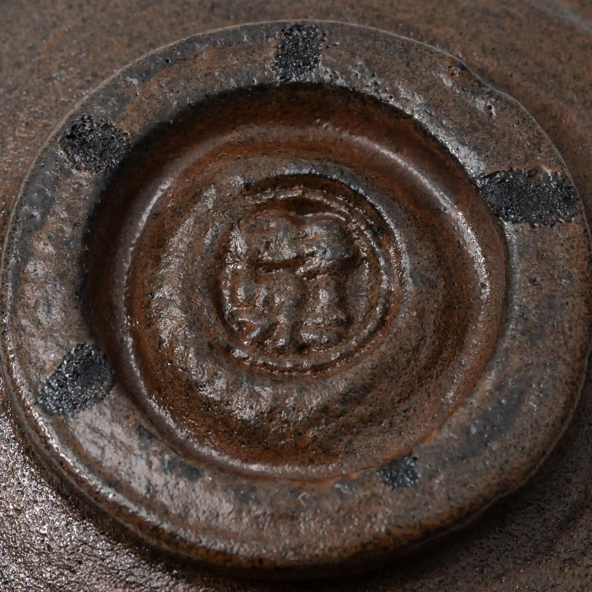 Chojiro Kamuro Style Black Raku Matcha Bowl - Image 3