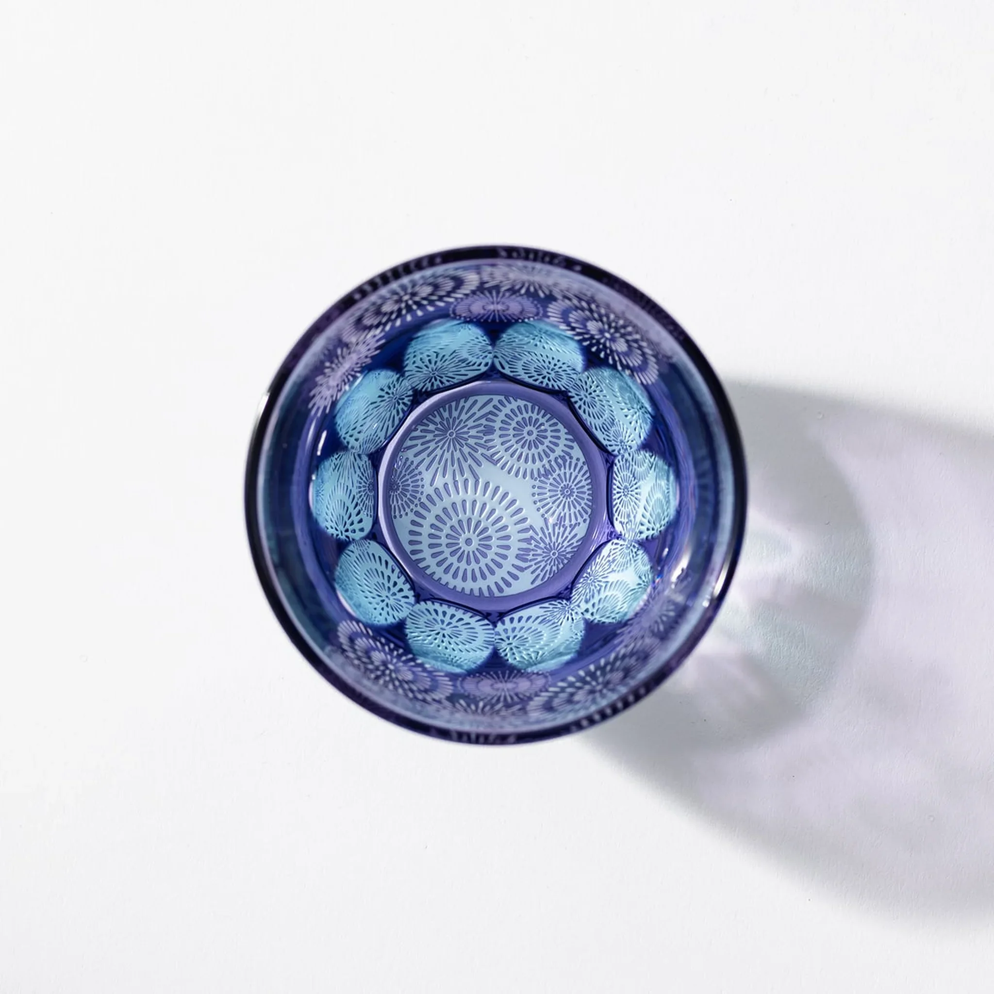 Edo Kiriko Two-Tone Fireworks Sake Cup - Image 4