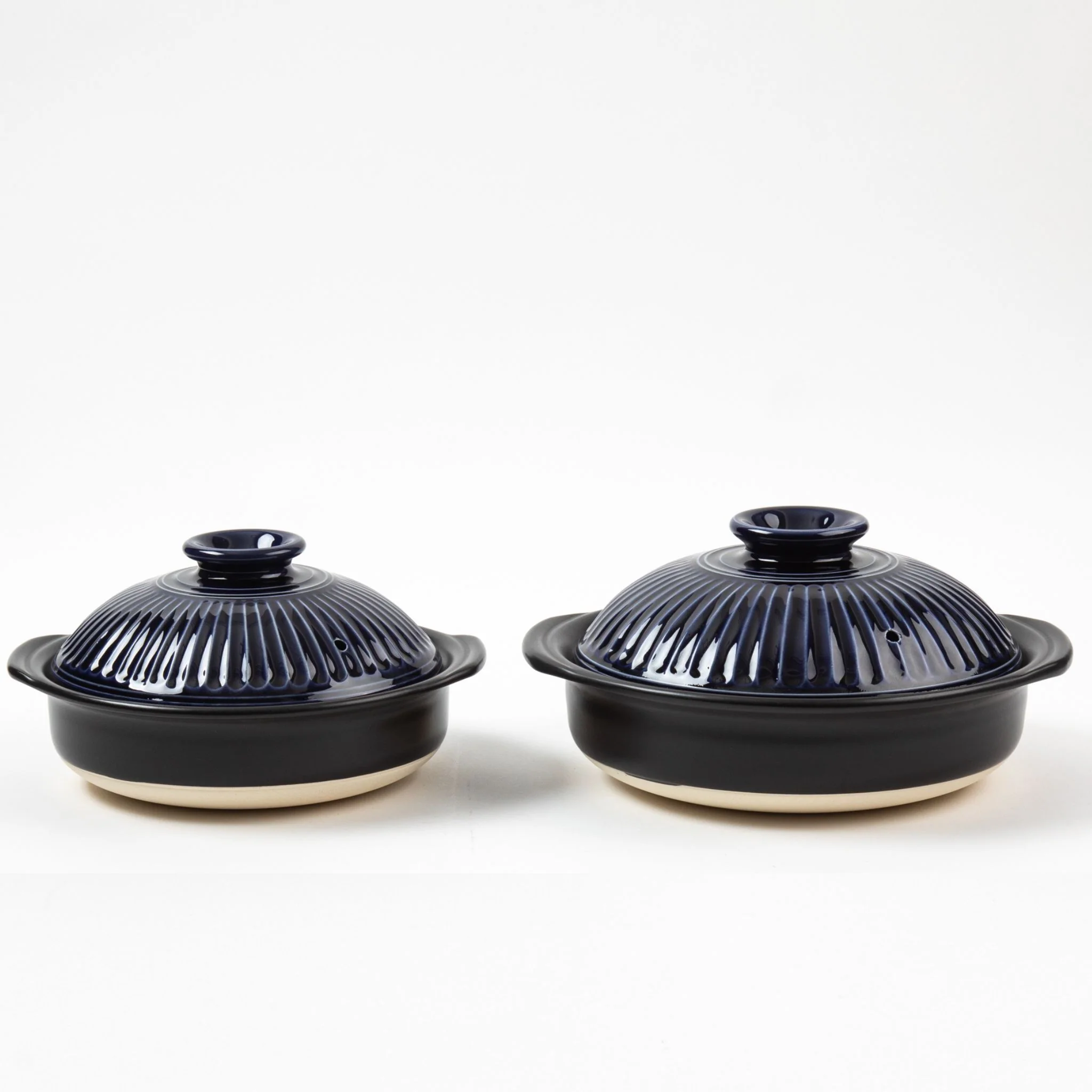 GINPO Chrysanthemum Blue Glaze Donabe Clay Pot (2-3 People) - Image 6