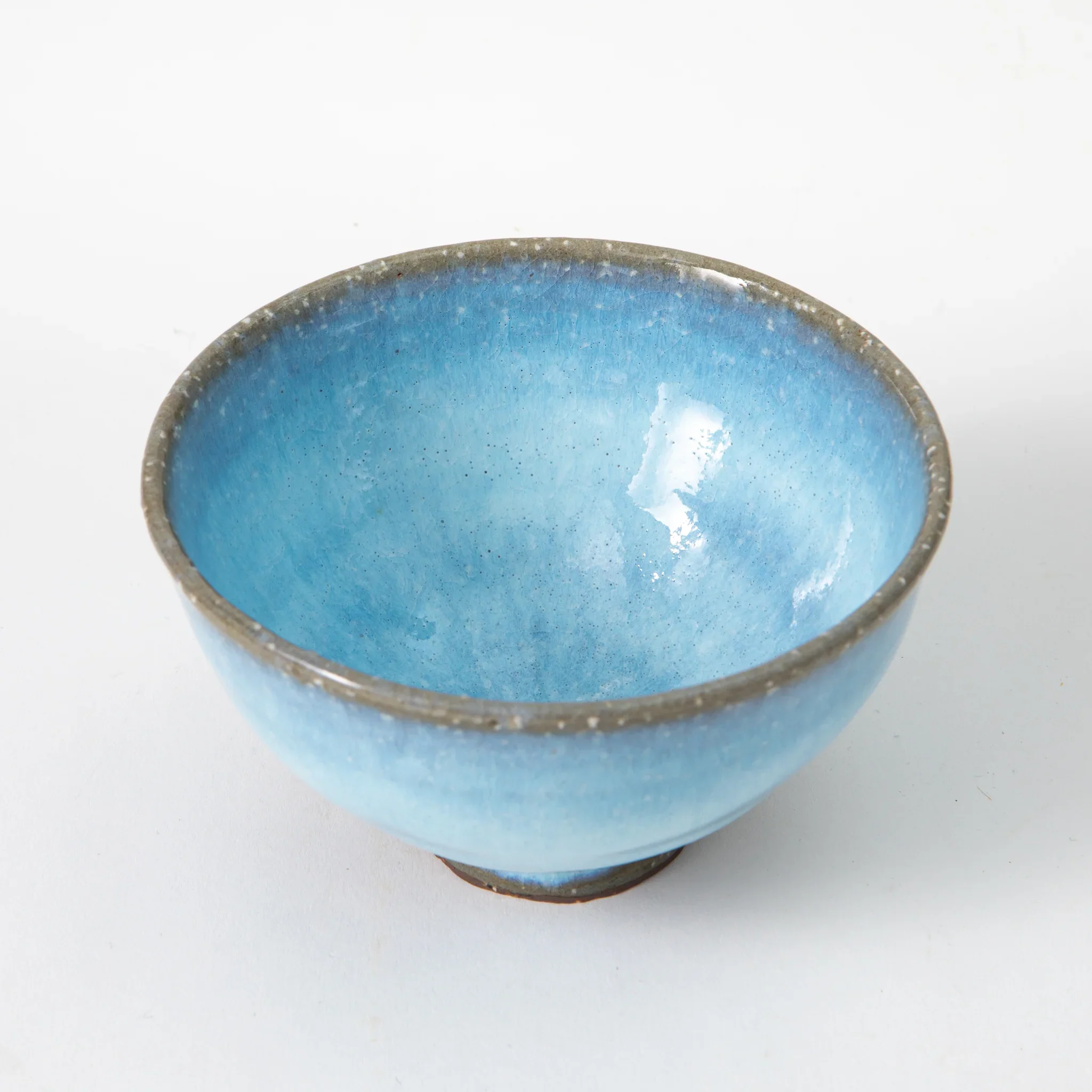 Hagi Ware Matcha Bowl Blue Hagi Glaze - Image 3