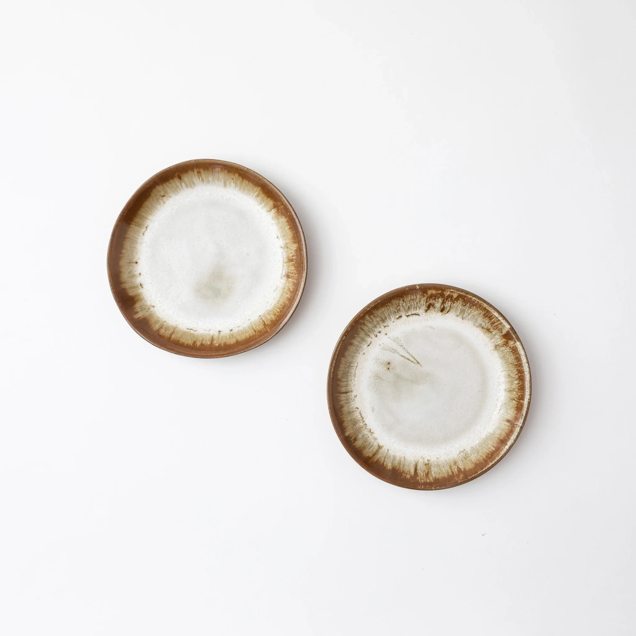 Hagi Ware Wara Glaze Iron Splash Plates (Set of 2) - Image 3