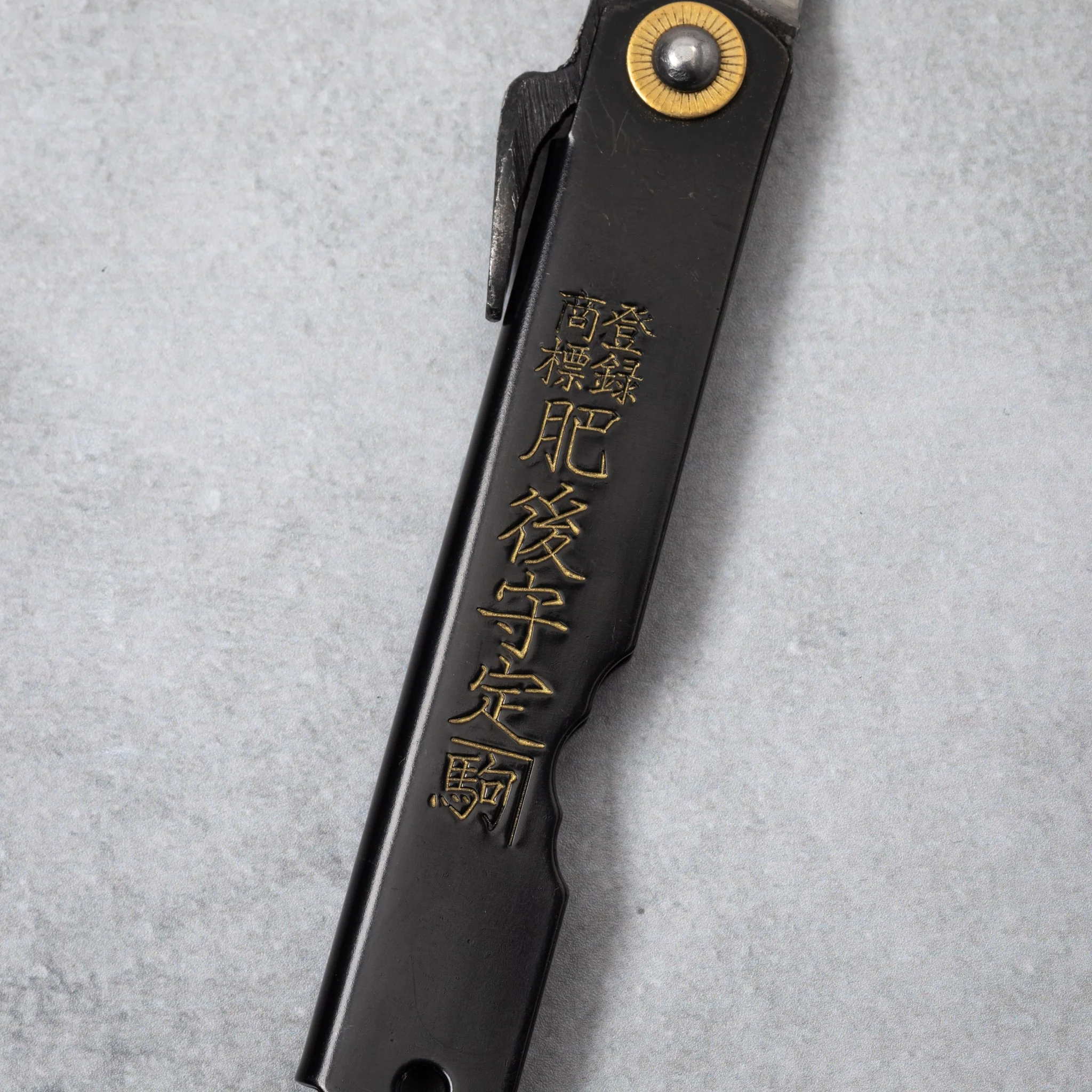 Higonokami Aogami Steel Clad Black Folding Knife - Image 4
