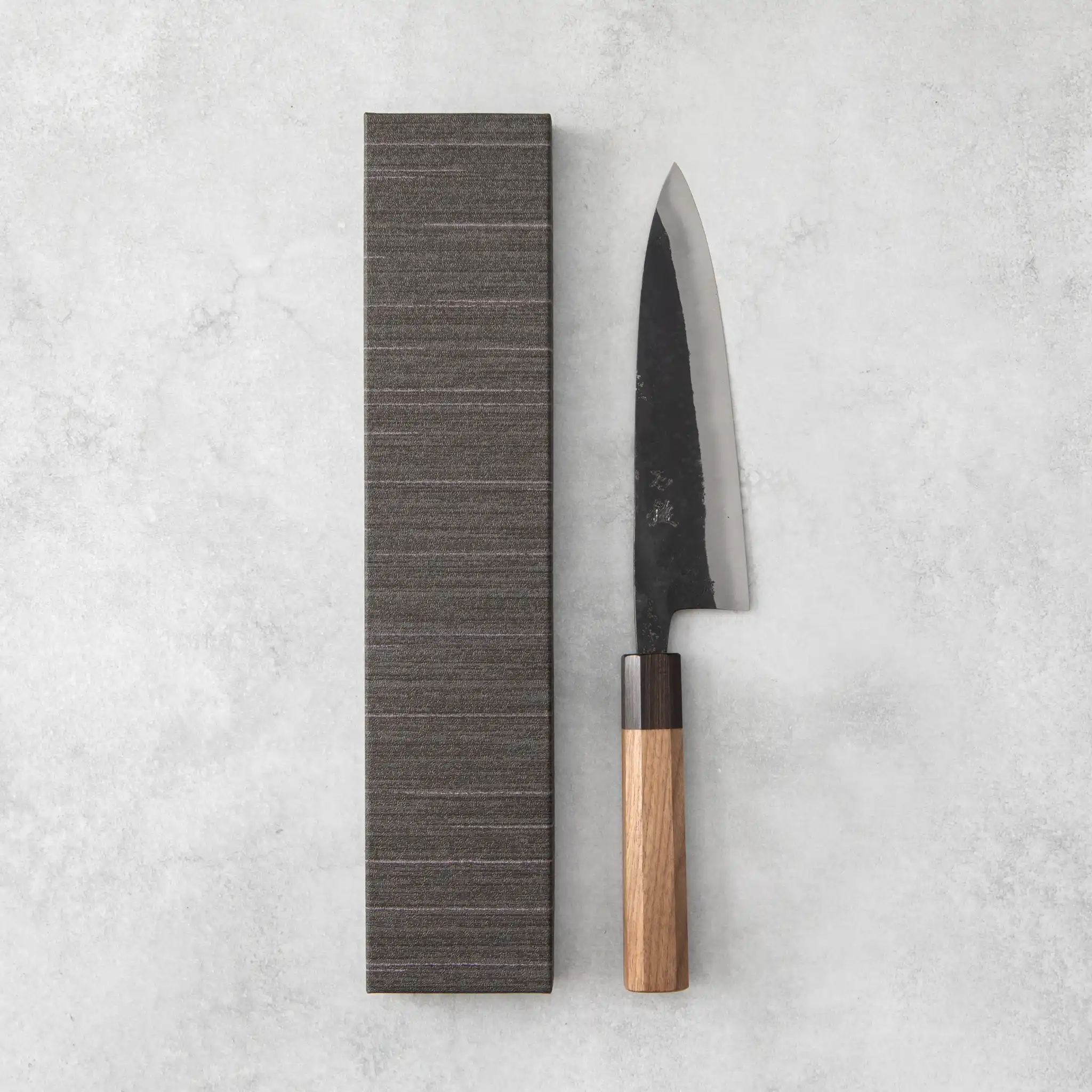 Ishizuchi Blue Steel No.2 Chef Knife Walnut Handle - Image 6