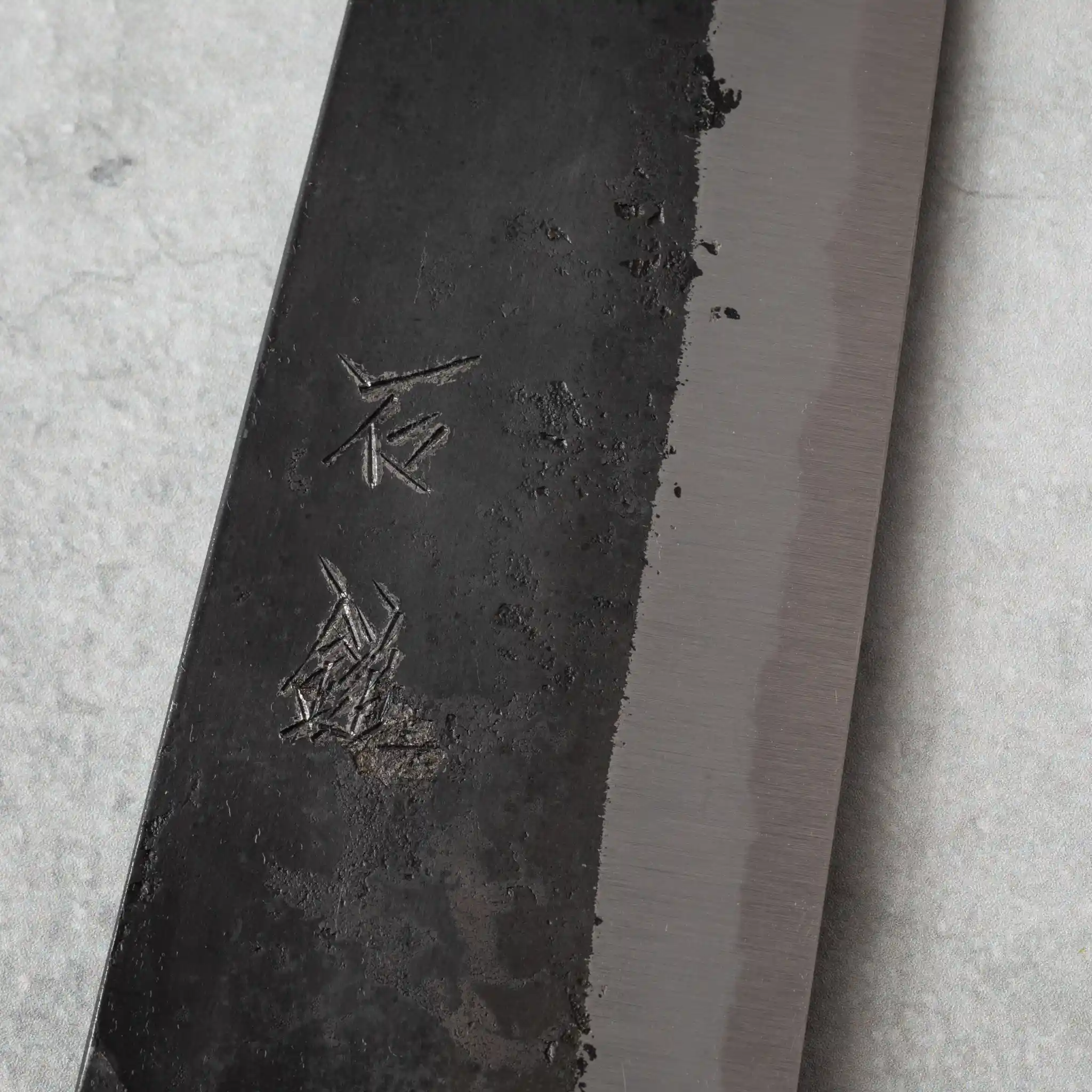 Ishizuchi Blue Steel No.2 Kiritsuke Knife Walnut Handle - Image 5