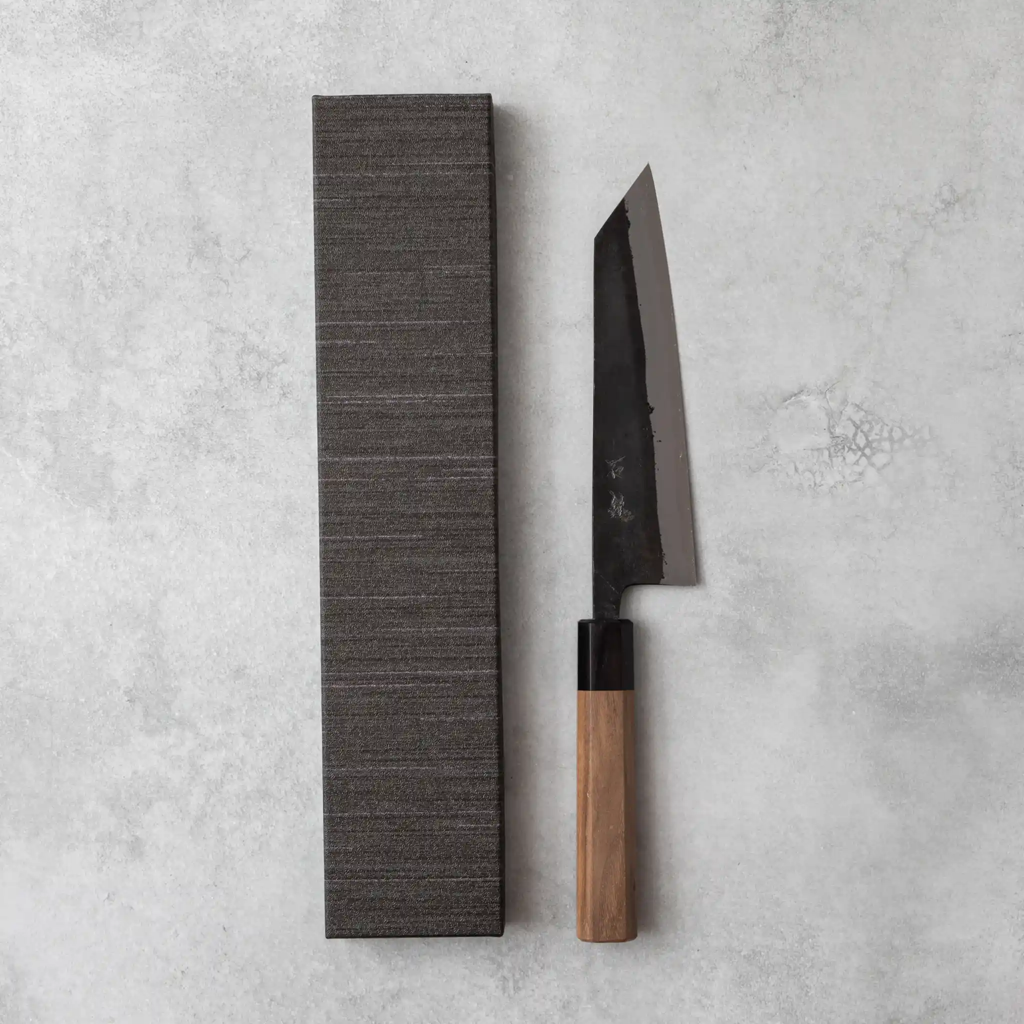 Ishizuchi Blue Steel No.2 Kiritsuke Knife Walnut Handle - Image 6