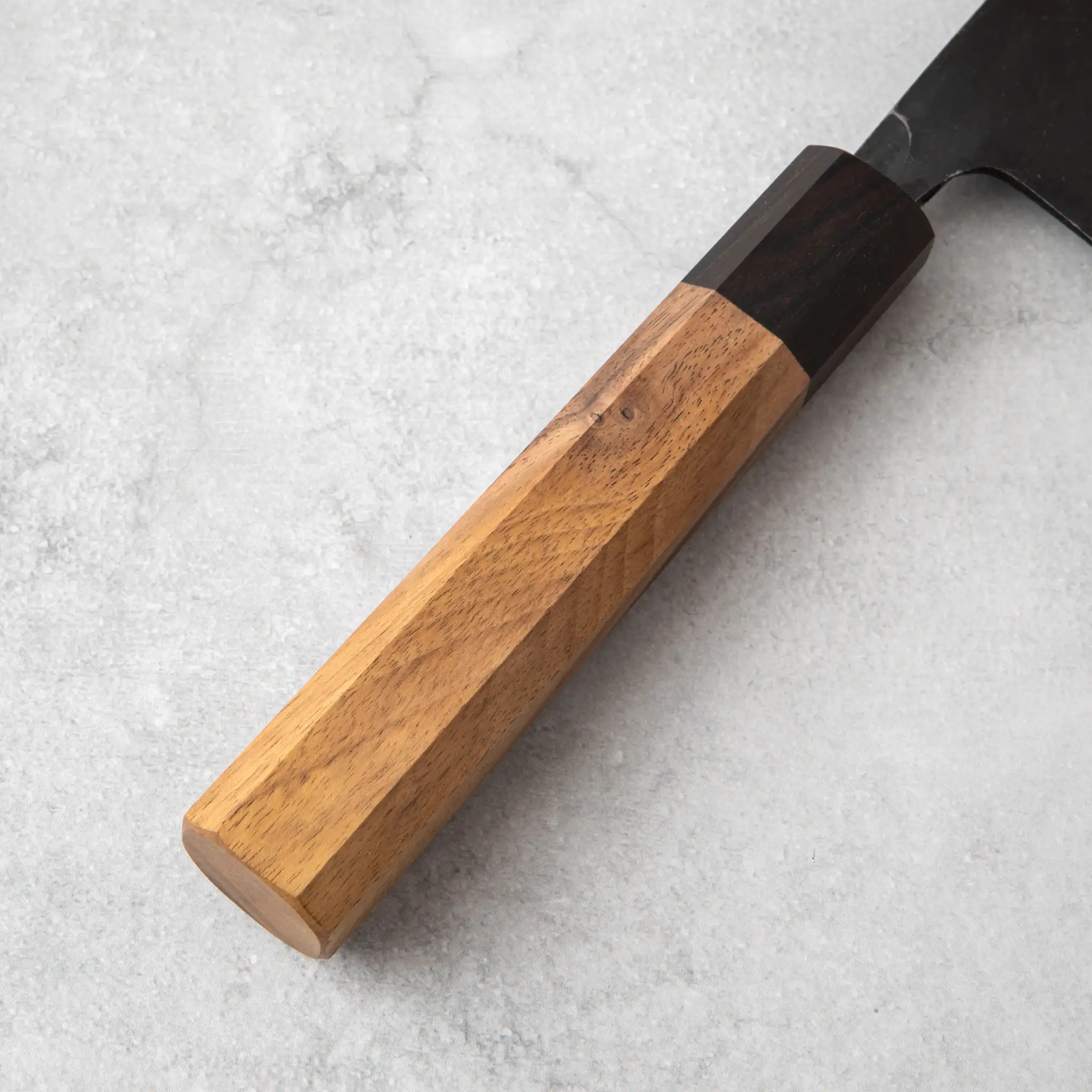Ishizuchi Blue Steel No.2 Nakiri Knife Walnut Handle - Image 4