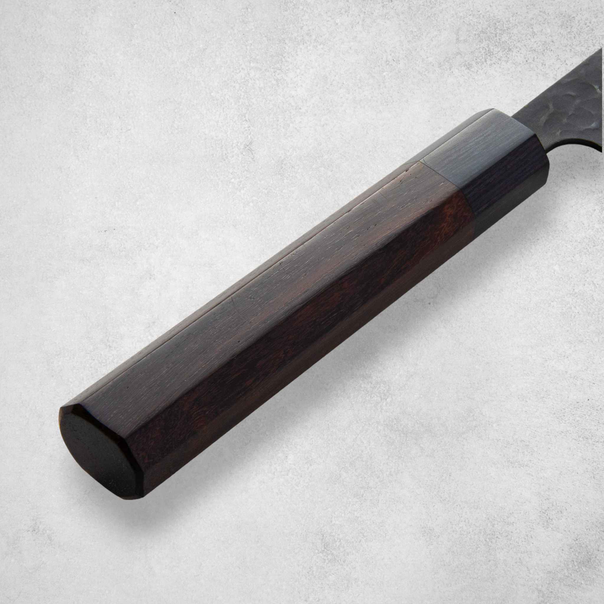 Ishizuchi Blue Super Steel Kurohada Tsuchime Chef Knife Rosewood Handle - Image 3