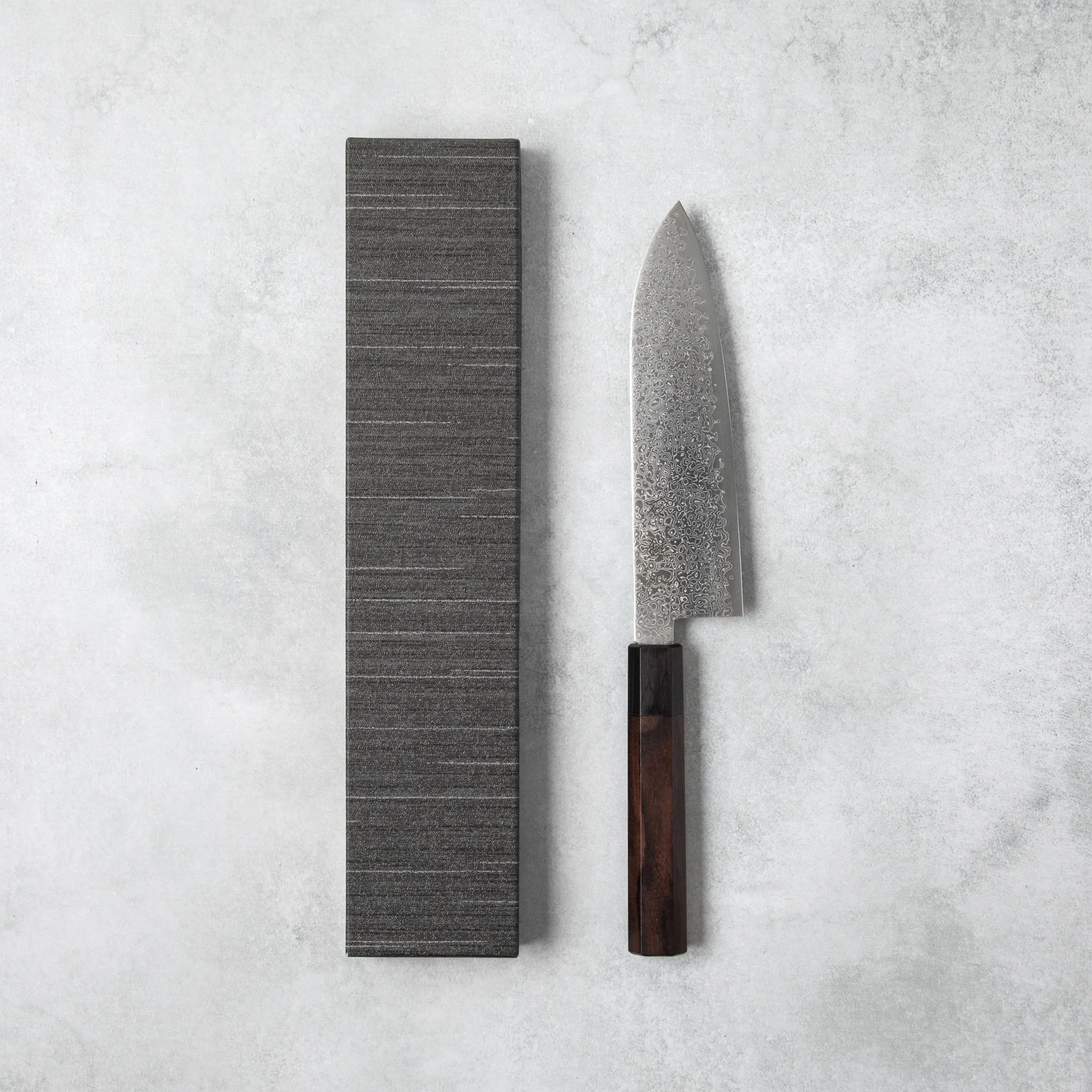 Ishizuchi SG2 Nickel Damascus Santoku Knife - Image 6