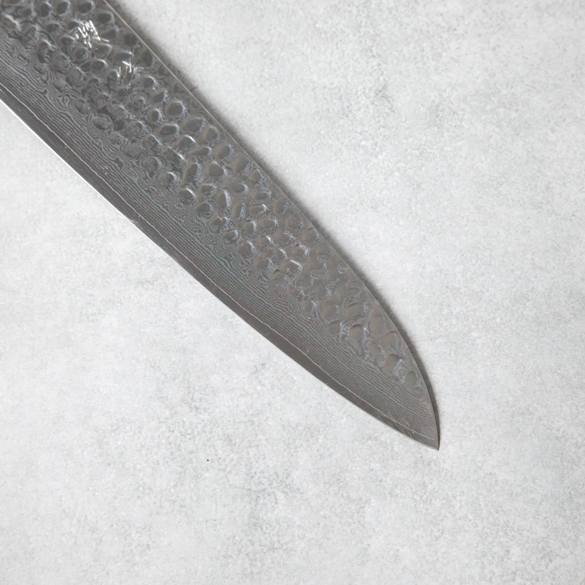 Ishizuchi VG10 Tsuchime Damascus Chef Knife Rosewood Handle - Image 3