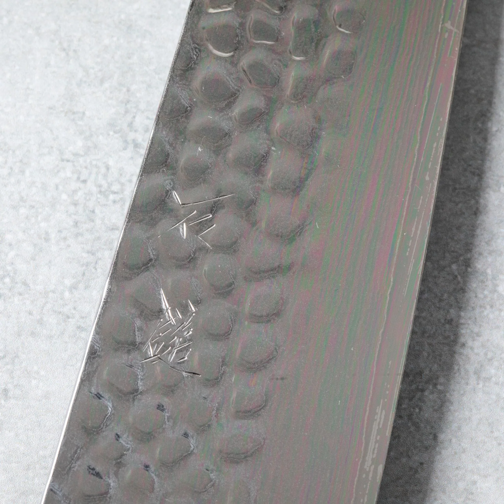 Ishizuchi VG10 Tsuchime Damascus Chef Knife Rosewood Handle - Image 5