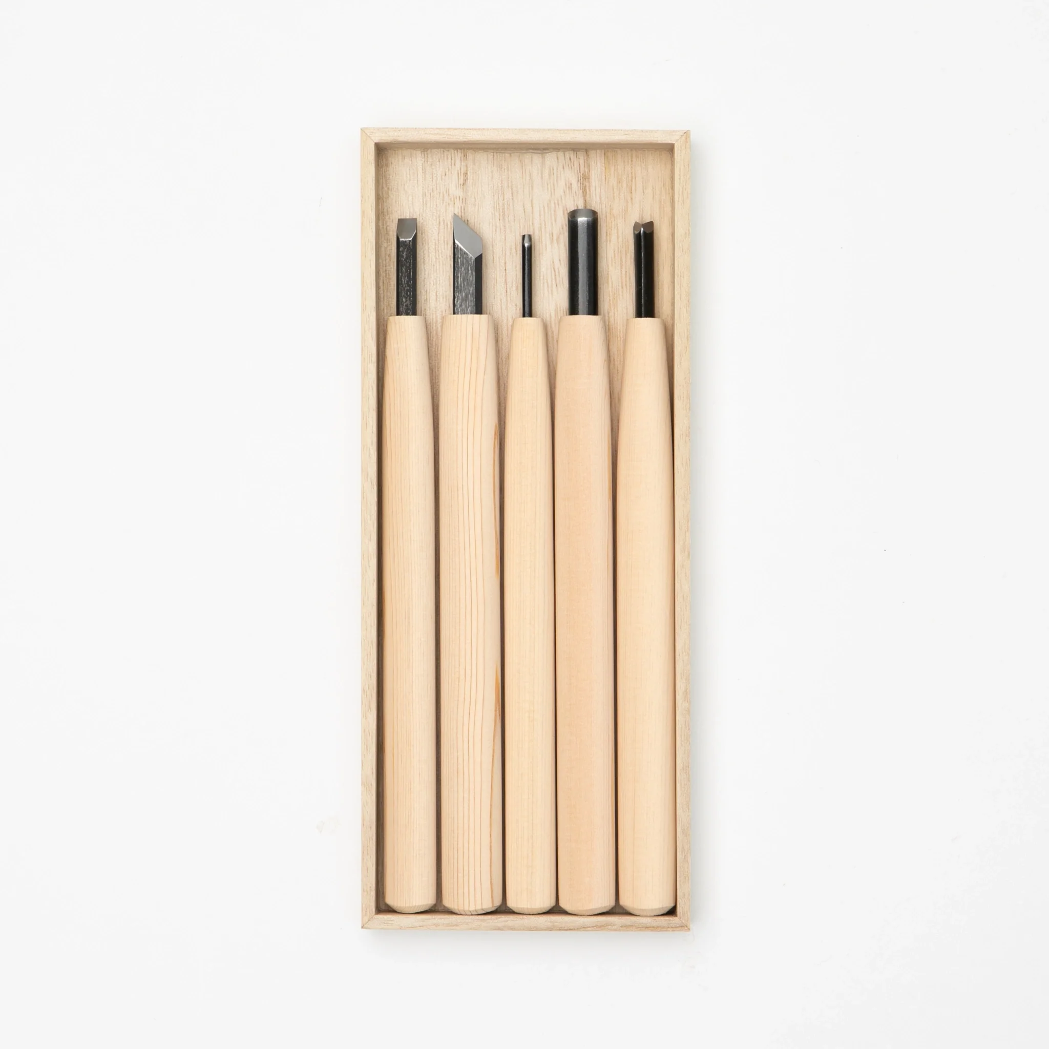 Kakuri Aogami Steel Wood Carving Knife Set (5pcs) - Image 6