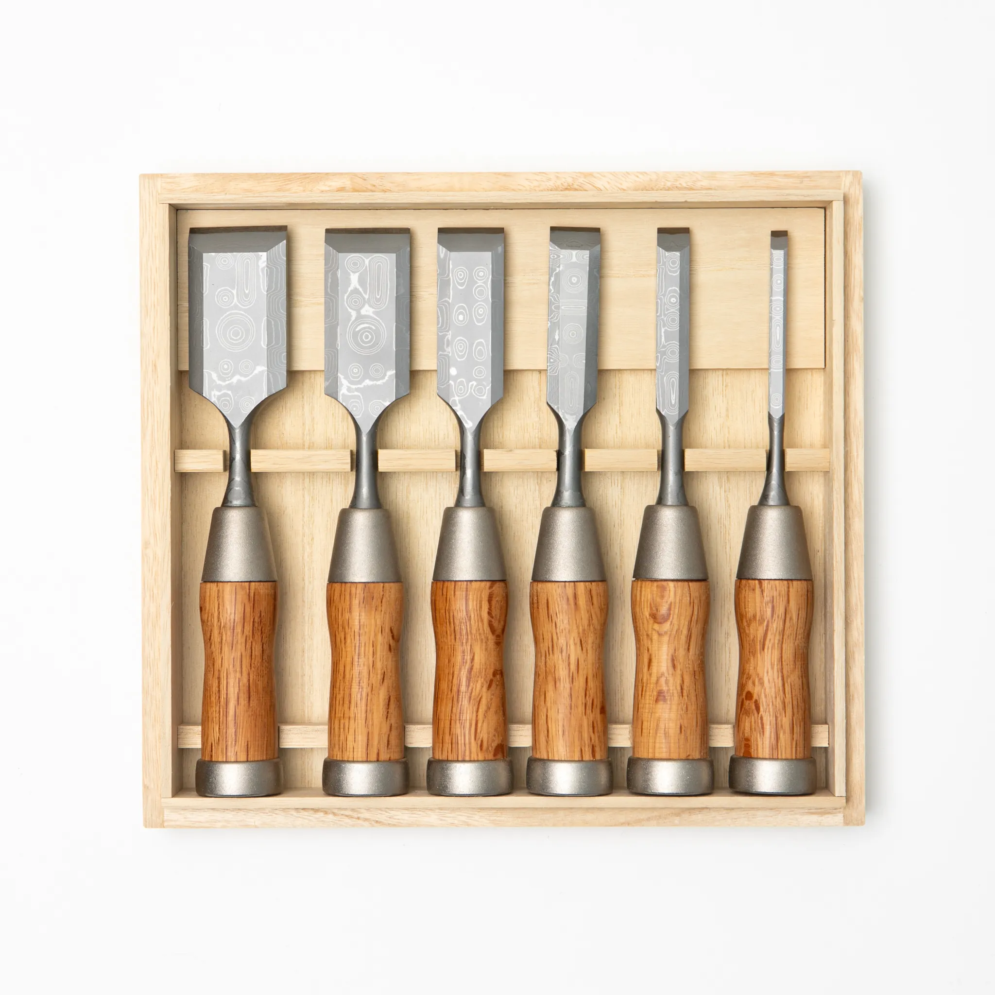 Kakuri Japanese Damascus Chisel Set (6pcs) - Image 12