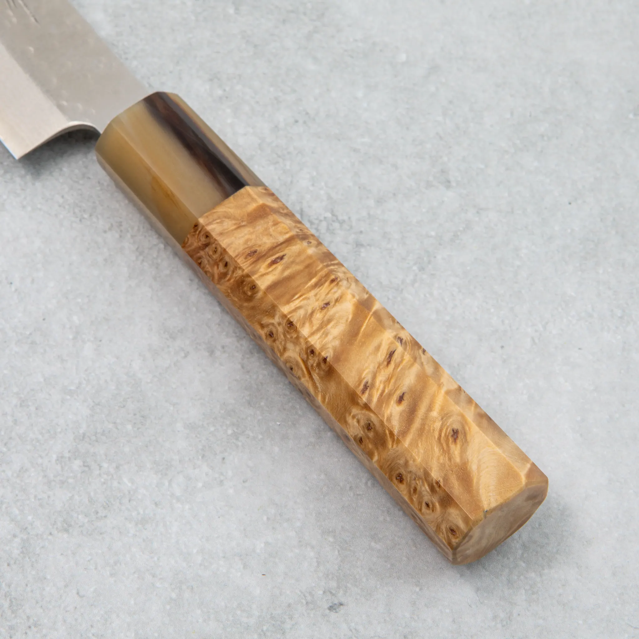 Kamo Hamono VG10 Tsuchime Damascus Shizuku Petty Knife - Image 3