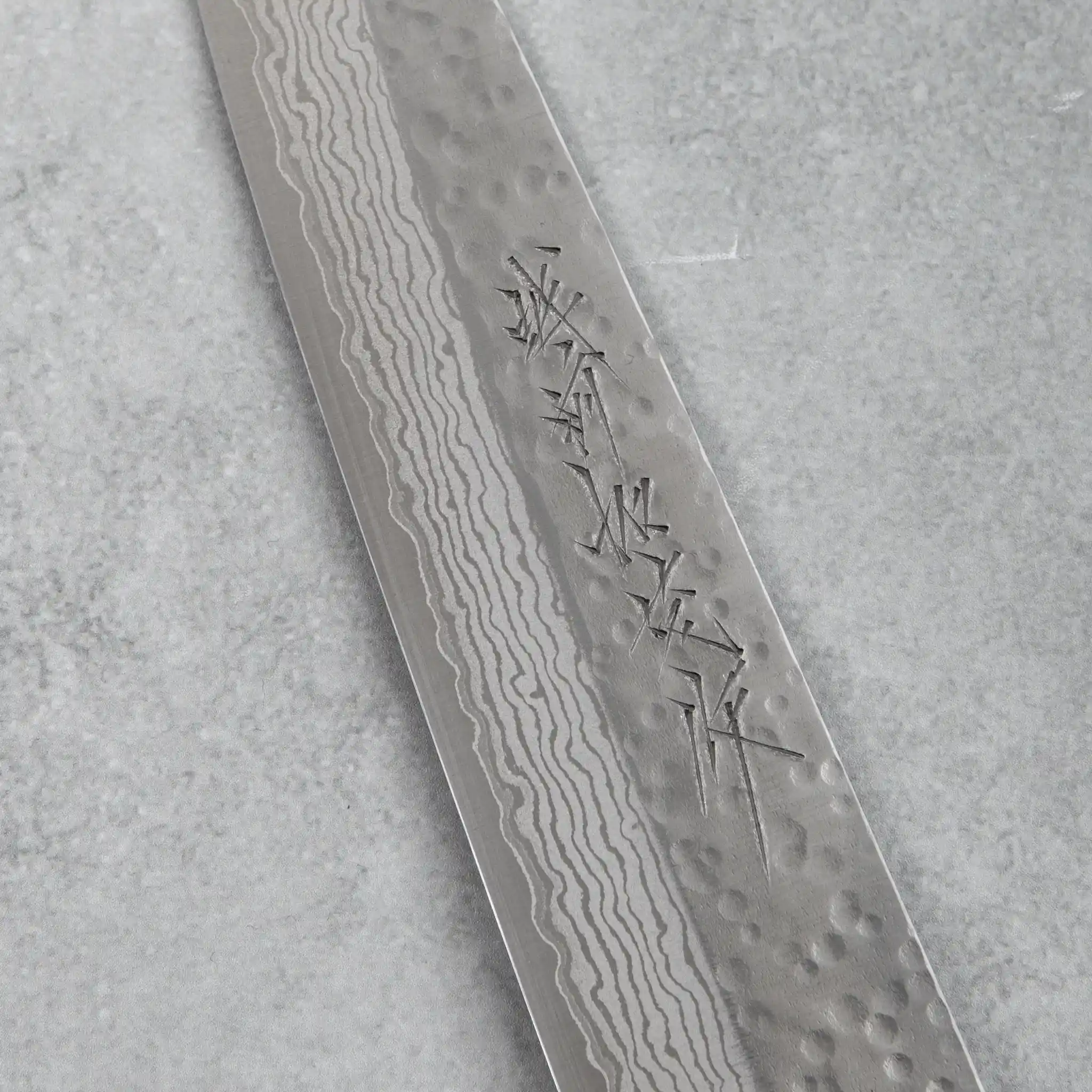Kamo Hamono VG10 Tsuchime Damascus Shizuku Petty Knife - Image 5