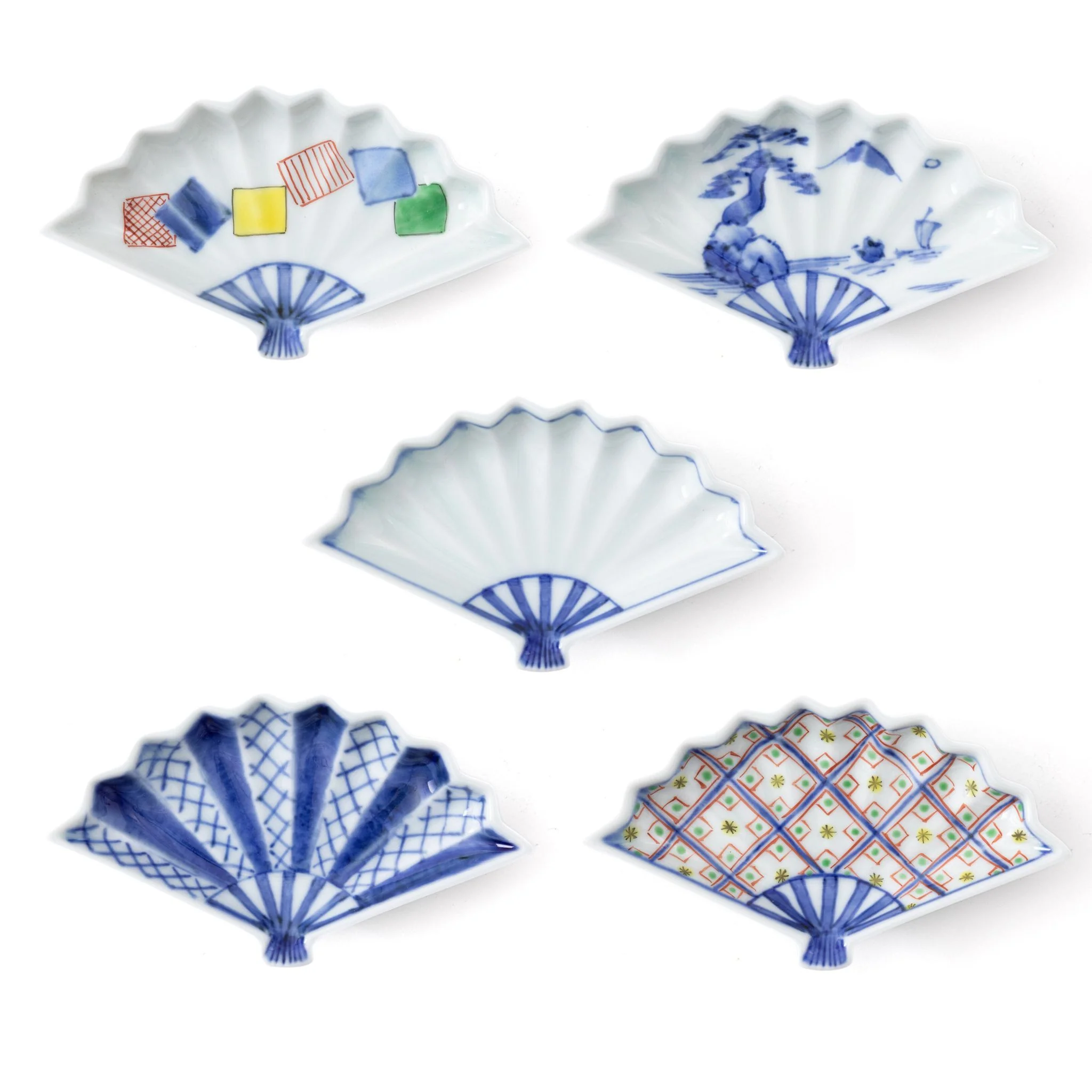 Keizan Kiln Arita Origami Fan-Shaped Sauce Dish - Image 4