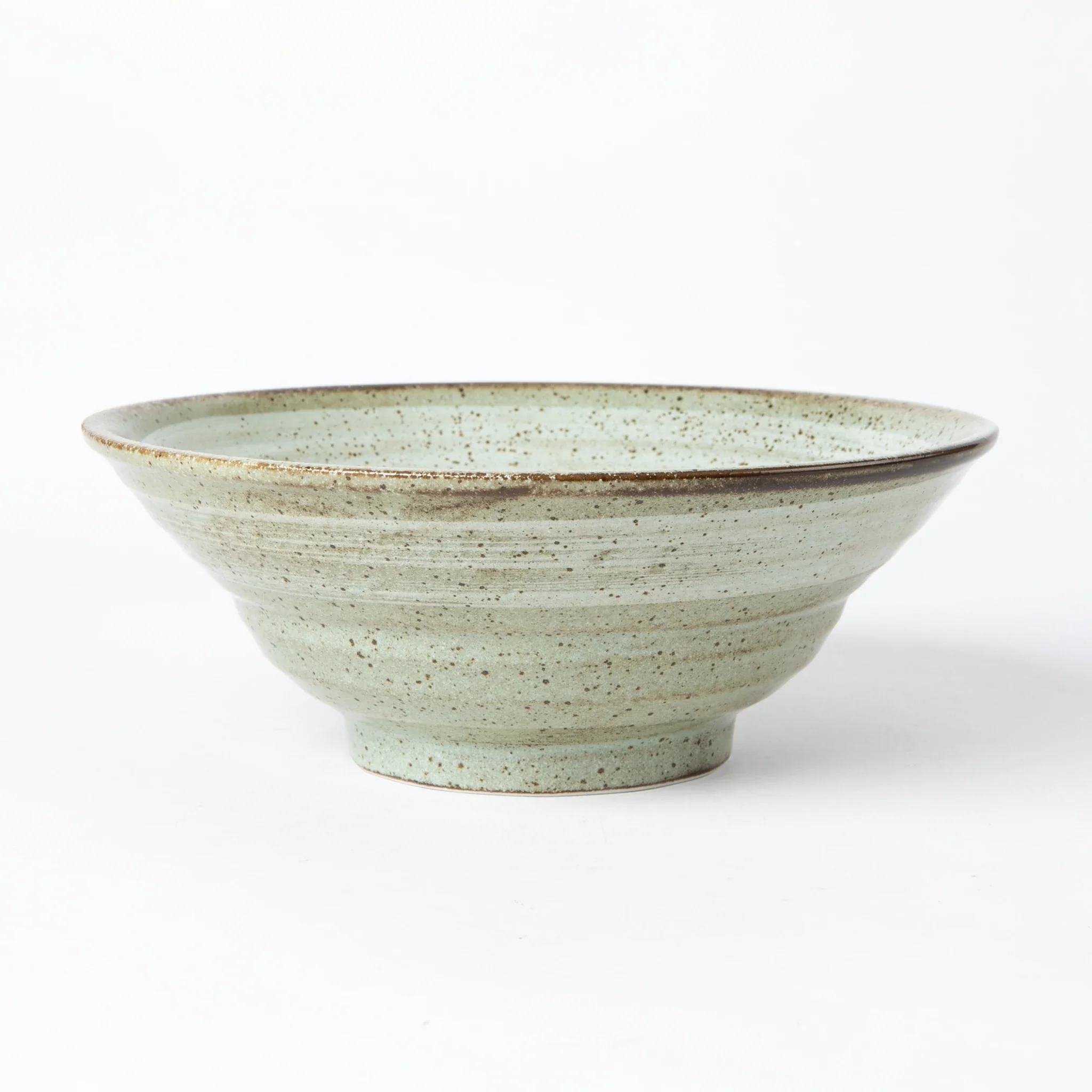 Mino Ware Rokubei Snow Trace Noodle Bowl Set - Image 3