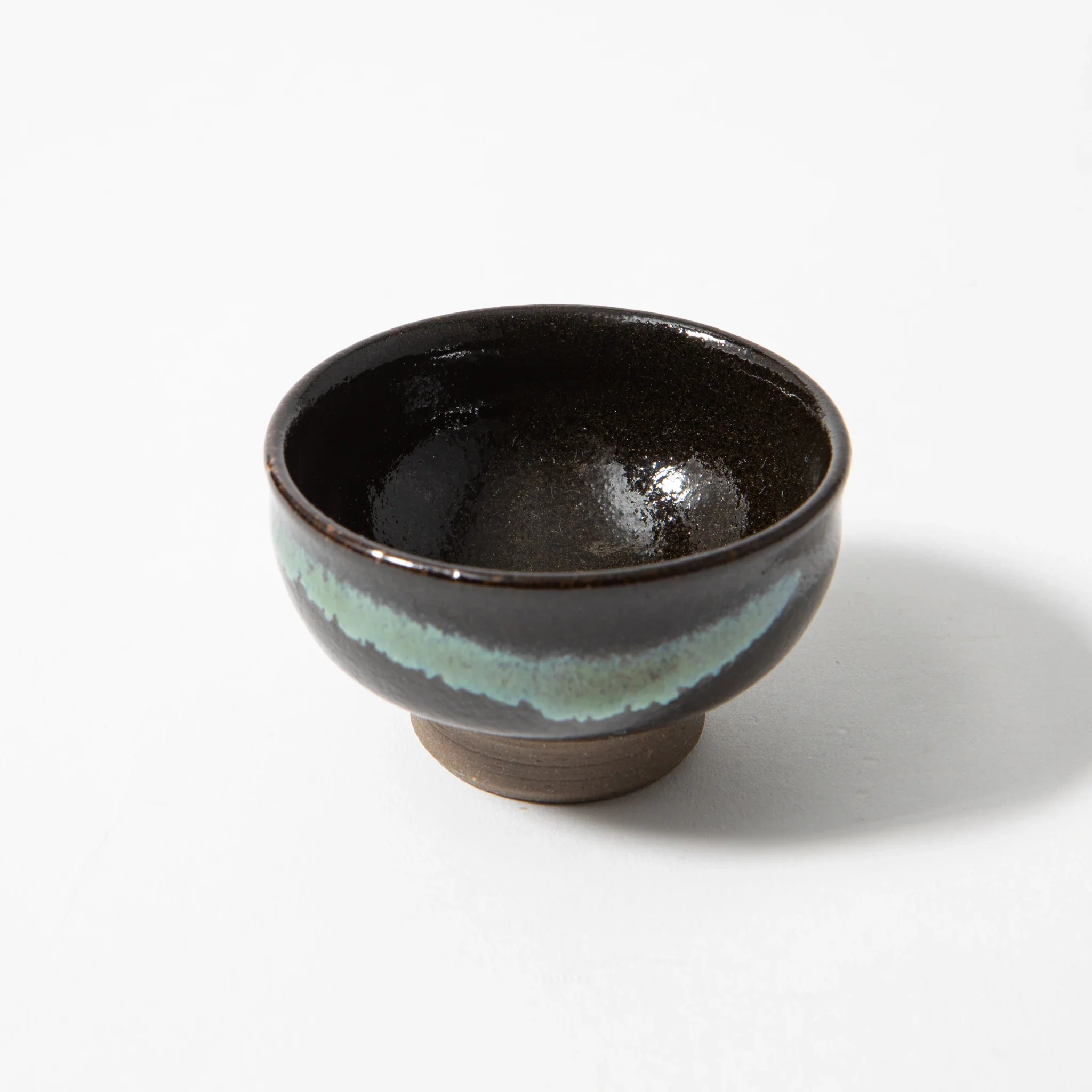 Ryumonji Yaki Pottery Sake Set Black Glaze - Image 7