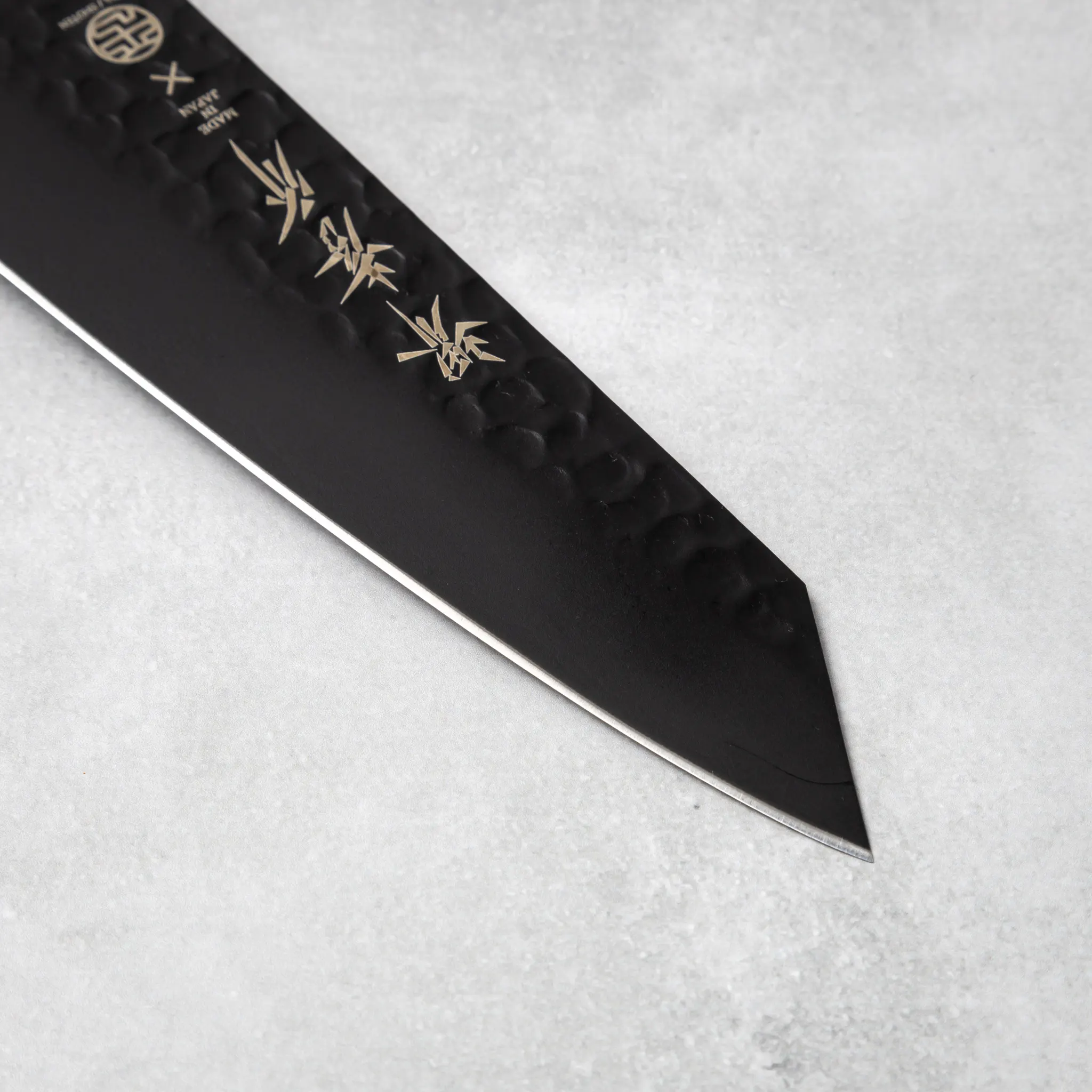Sakai Takayuki Kurokage VG10 Kengata Santoku Knife Blue Handle - Image 4