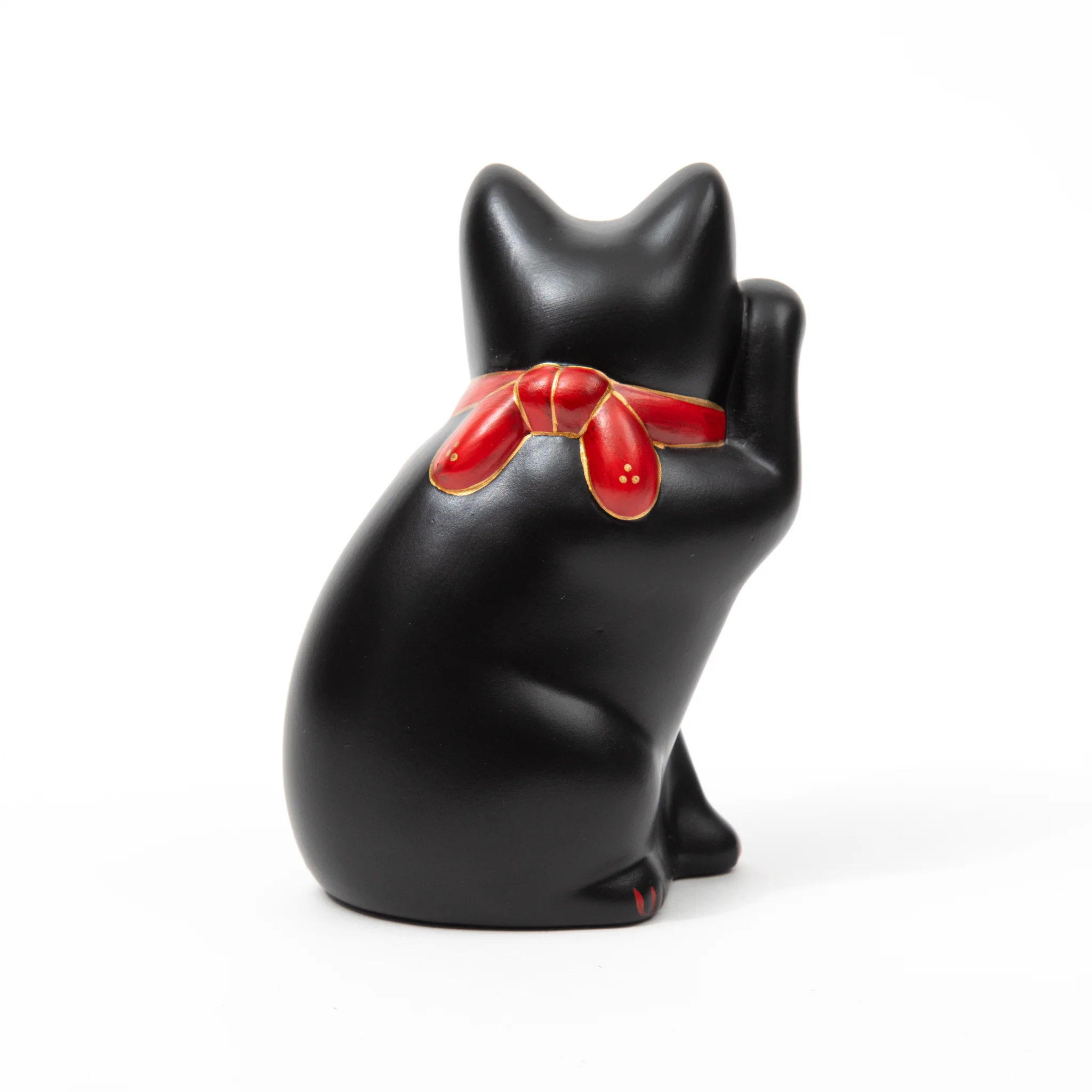 Seto Black Yokosuwari Maneki Neko - Image 4