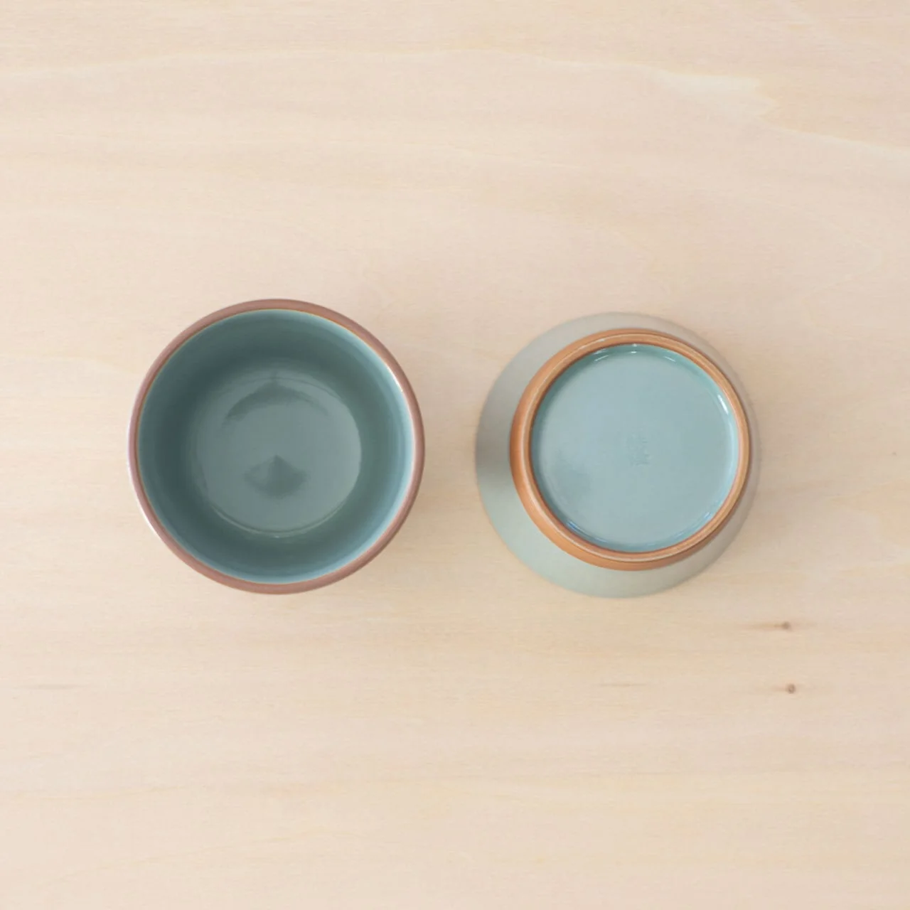 Small Blue Celadon Porcelain Kiyomizu Cup - Image 5