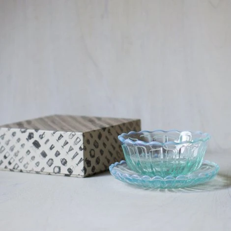 Snow Flower Bowl and Plate Set - Image 5